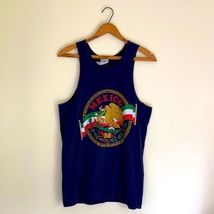 Cutoff Mexican Emblem Graphic Tank
